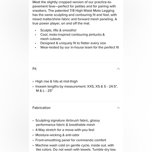 Alo Yoga 7/8 High-Waisted Moto Leggings in Black Size XS - Picture 4 of 4